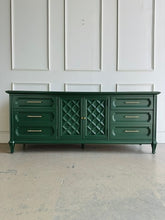 Load image into Gallery viewer, Thomasville Mid Century Credenza Dresser in Duck Green
