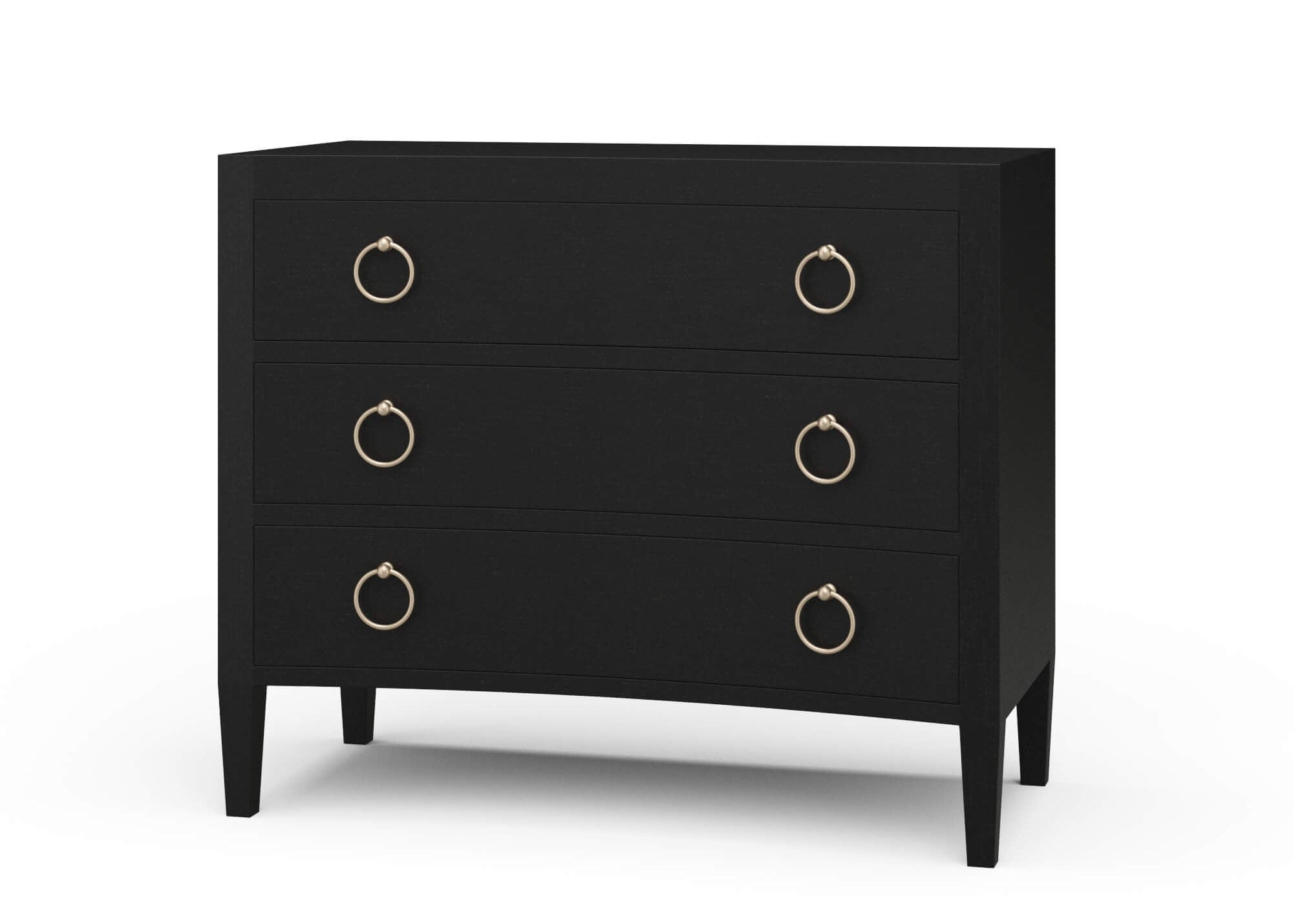 Mornington Linen Wrapped 3 Drawer Chest  Good Bones Furniture