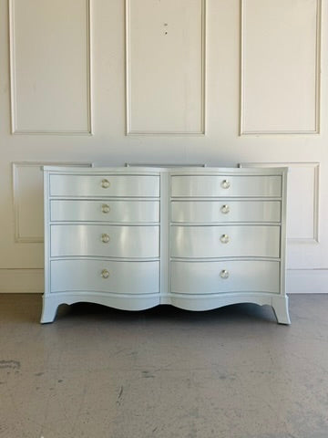 Vintage 8 drawer Serpentine Dresser in Smoke