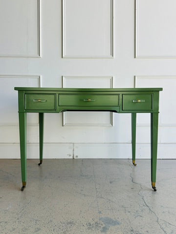 Vintage Writing Desk in Custom Green