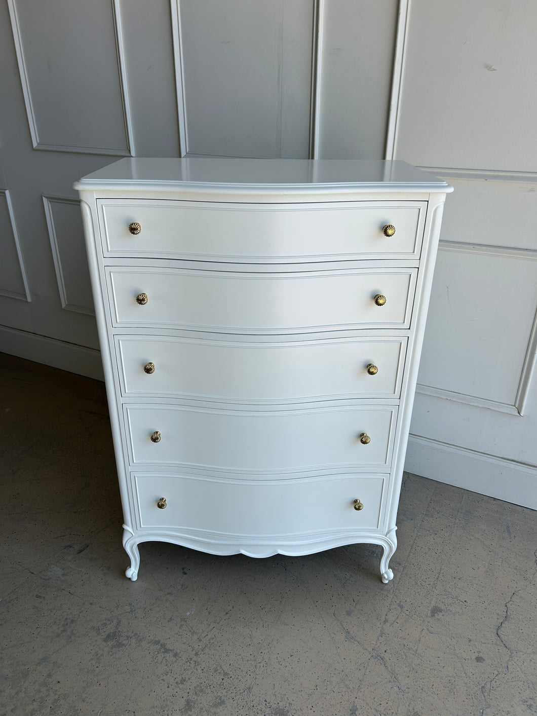 Vintage Drexel French Provincial Chest in Custom White