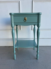 Load image into Gallery viewer, Vintage Side Table in Green Smoke mix
