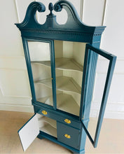 Load image into Gallery viewer, Vintage Corner Cabinet in Hague Blue
