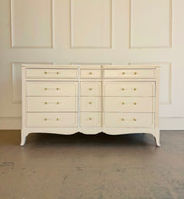 Load image into Gallery viewer, Vintage 12 Drawer Dresser in White Dove
