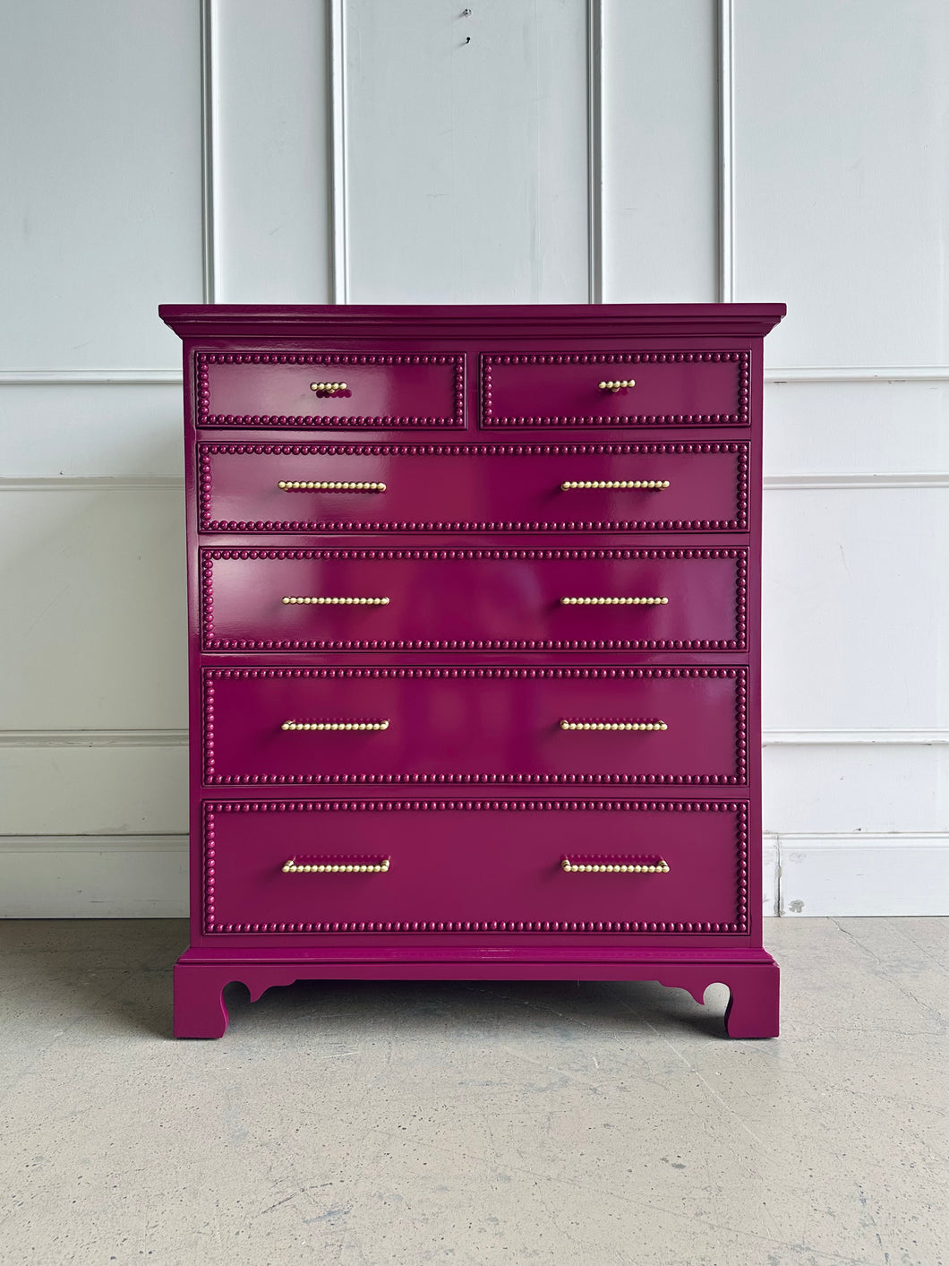 Craftique Six Drawer Chest in Ruby