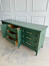 Load image into Gallery viewer, Thomasville Mid Century Credenza Dresser in Duck Green
