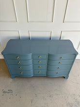 Load image into Gallery viewer, Henredon 12 Drawer Serpentine Dresser in Raincloud
