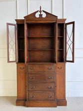 Load image into Gallery viewer, Vintage Custom Lacquered Display Cabinet with Flip Down Secretary Desk
