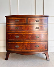 Load image into Gallery viewer, Bow Front English Mahogany Chest
