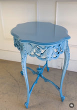 Load image into Gallery viewer, Antique Spider Leg Side Table in Leisure Blue
