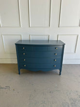 Load image into Gallery viewer, Vintage Dixie 4 Drawer Chest in Farrow &amp; Ball Hague Blue
