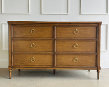 Load image into Gallery viewer, Boylan 6 drawer dresser finished in Honey Chestnut, crafted from solid mahogany with heirloom detailing and timeless vintage-inspired design by Good Bones Furniture.
