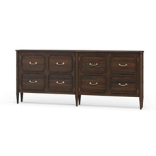 Load image into Gallery viewer, Designed with a clean, elongated silhouette, the Bramble Chelsea Long Narrow Sideboard offers substantial storage in a refined, space-conscious profile. At just 10 inches deep, it’s ideal for hallways, dining spaces, or behind a sofa—delivering function without visual weight. Good Bones Furniture
