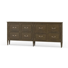 Load image into Gallery viewer, Designed with a clean, elongated silhouette, the Bramble Chelsea Long Narrow Sideboard offers substantial storage in a refined, space-conscious profile. At just 10 inches deep, it’s ideal for hallways, dining spaces, or behind a sofa—delivering function without visual weight. Good Bones Furniture
