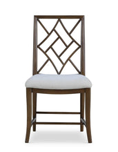 Load image into Gallery viewer, Bramble Farringdon dining chair in solid mahogany with a performance fabric seat and refined, modern proportions. Good Bones Furniture
