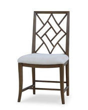 Load image into Gallery viewer, Bramble Farringdon dining chair in solid mahogany with a performance fabric seat and refined, modern proportions. Good Bones Furniture
