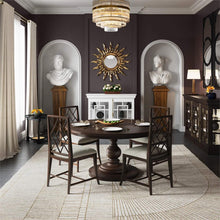 Load image into Gallery viewer, Bramble Farringdon dining chair in solid mahogany with a performance fabric seat and refined, modern proportions. Good Bones Furniture
