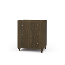 Load image into Gallery viewer, Crafted from solid mahogany, the Kraton Single Vanity combines timeless craftsmanship with clean, architectural styling. The fluted drawer fronts add rich texture and visual interest, while the warm wood finish highlights the natural beauty of the grain. Good Bones Furniture
