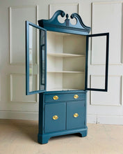 Load image into Gallery viewer, Vintage Corner Cabinet in Hague Blue
