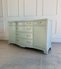 Load image into Gallery viewer, Vintage Bowfront Sideboard/Server in Unusual Gray
