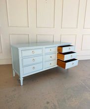 Load image into Gallery viewer, Vintage 9 Drawer Mid Century Dresser in Parma Gray
