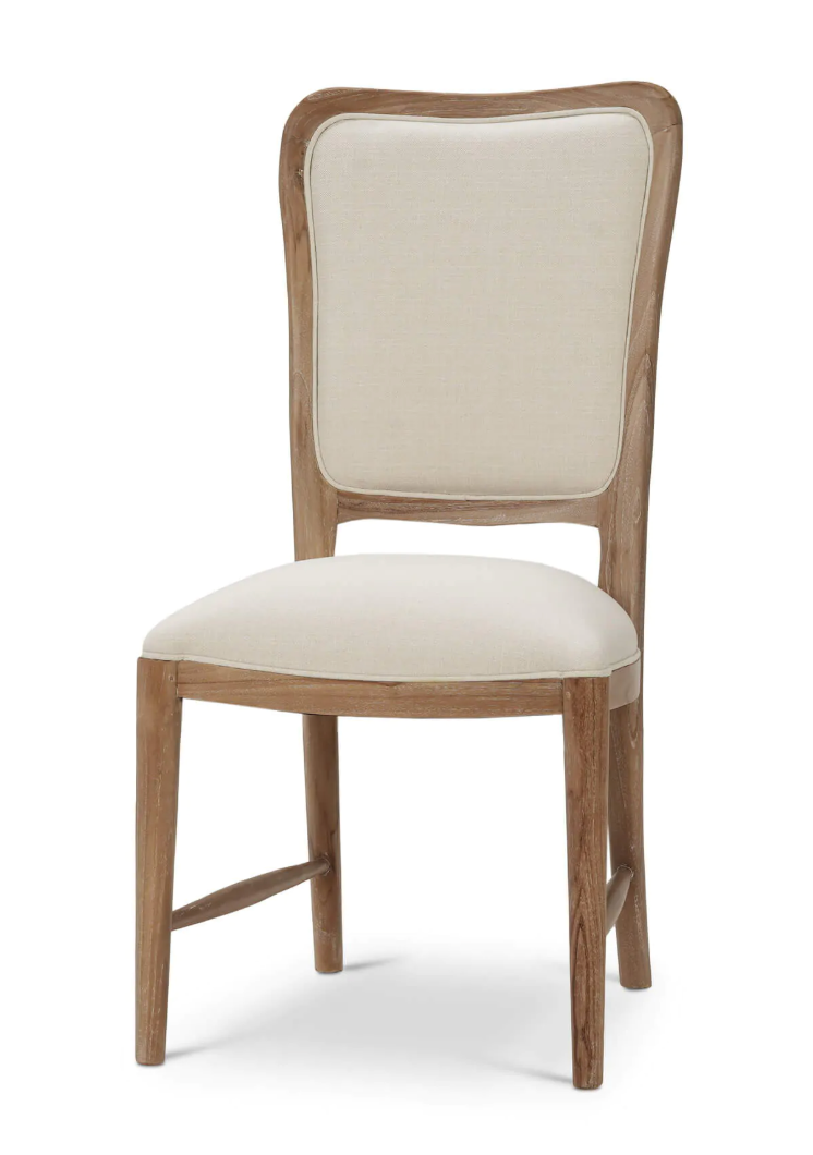 Laurna Upholstered Back Teak Dining Chair