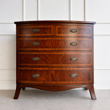 Load image into Gallery viewer, Bow Front English Mahogany Chest
