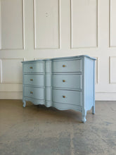 Load image into Gallery viewer, French Provincial 6 Drawer Dresser in Custom Blue
