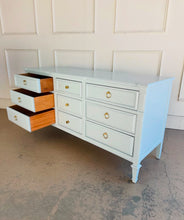 Load image into Gallery viewer, Vintage 9 Drawer Mid Century Dresser in Parma Gray
