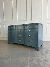 Load image into Gallery viewer, Henredon 12 Drawer Serpentine Dresser in Raincloud
