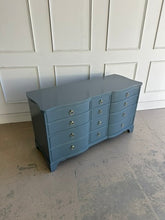 Load image into Gallery viewer, Henredon 12 Drawer Serpentine Dresser in Raincloud
