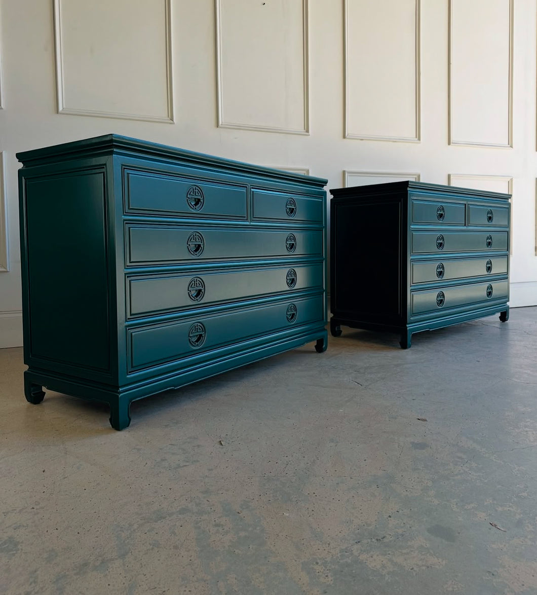 Pair of Vintage Chinoiserie Style Chest of Drawers