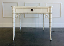 Load image into Gallery viewer, The Dunehaven Bamboo Game Table creates an inviting spot for cards, Mahjong, or an intimate conversation, with a square top that brings everyone within easy reach. Bamboo-inspired trim, turned legs, and curved stretcher details give it the collected character of a timeless favorite. Good Bones Furniture
