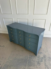 Load image into Gallery viewer, Henredon 12 Drawer Serpentine Dresser in Raincloud
