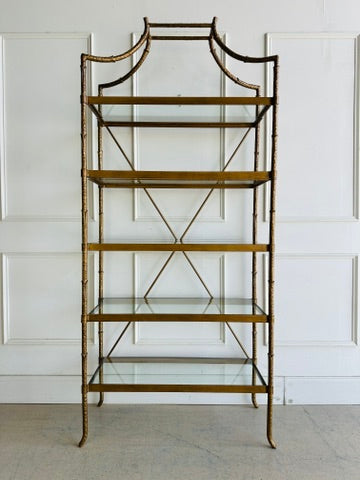 Golden Regency Metal Etagere by Highland House Furniture