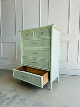Load image into Gallery viewer, Dixie Furniture Vintage Wicker/Bamboo Chest in Prescott Green
