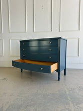 Load image into Gallery viewer, Vintage Dixie 4 Drawer Chest in Farrow &amp; Ball Hague Blue
