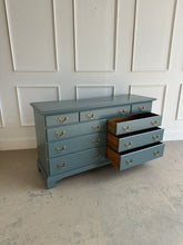 Load image into Gallery viewer, Traditional Vintage 9 drawer Dresser in Inchyra Blue
