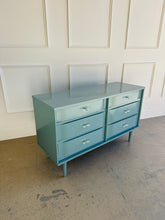 Load image into Gallery viewer, Vintage Mid Century 6 Drawer Dresser in Moody Blue
