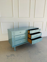 Load image into Gallery viewer, Vintage Mid Century 6 Drawer Dresser in Moody Blue
