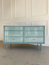 Load image into Gallery viewer, Vintage Mid Century 6 Drawer Dresser in Moody Blue
