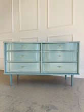 Load image into Gallery viewer, Vintage Mid Century 6 Drawer Dresser in Moody Blue
