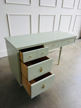 Load image into Gallery viewer, Vintage Mid-Century Desk in Benjamin Moore Saybrook Sage
