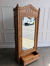 Load image into Gallery viewer, Faux Bamboo Armoire with Mirrored Door

