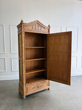 Load image into Gallery viewer, Faux Bamboo Armoire with Mirrored Door
