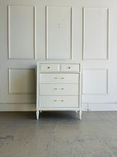 Load image into Gallery viewer, Five Drawer Vintage Chest in White Dove
