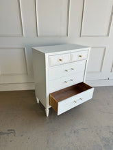 Load image into Gallery viewer, Five Drawer Vintage Chest in White Dove

