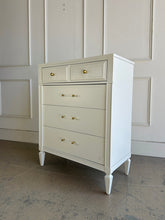 Load image into Gallery viewer, Five Drawer Vintage Chest in White Dove
