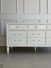 Load image into Gallery viewer, Nine Drawer Vintage White Dove Dresser
