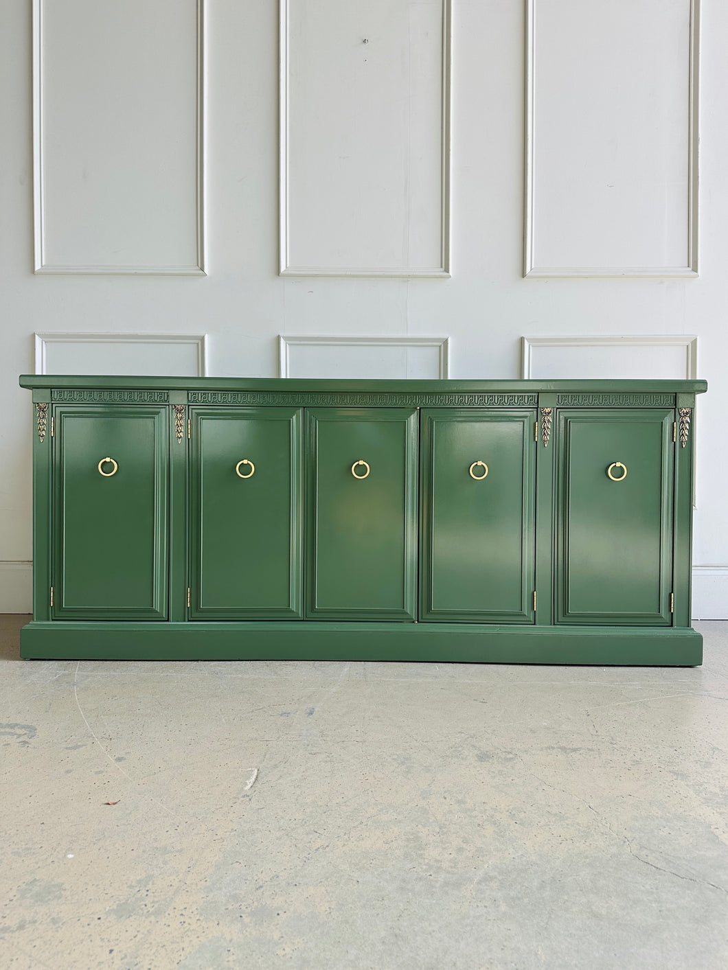 Vintage Drexel Credenza in Custom Green